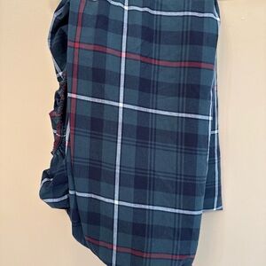 Ralph Lauren Navy, Forest Green & Red Plaid Midi Skirt